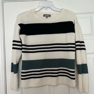 Marled Sweater with Stripes